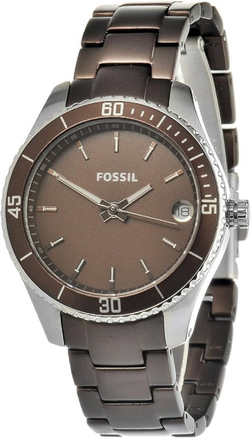 Watch strap Fossil ES3041 Stainless steel Brown 14mm